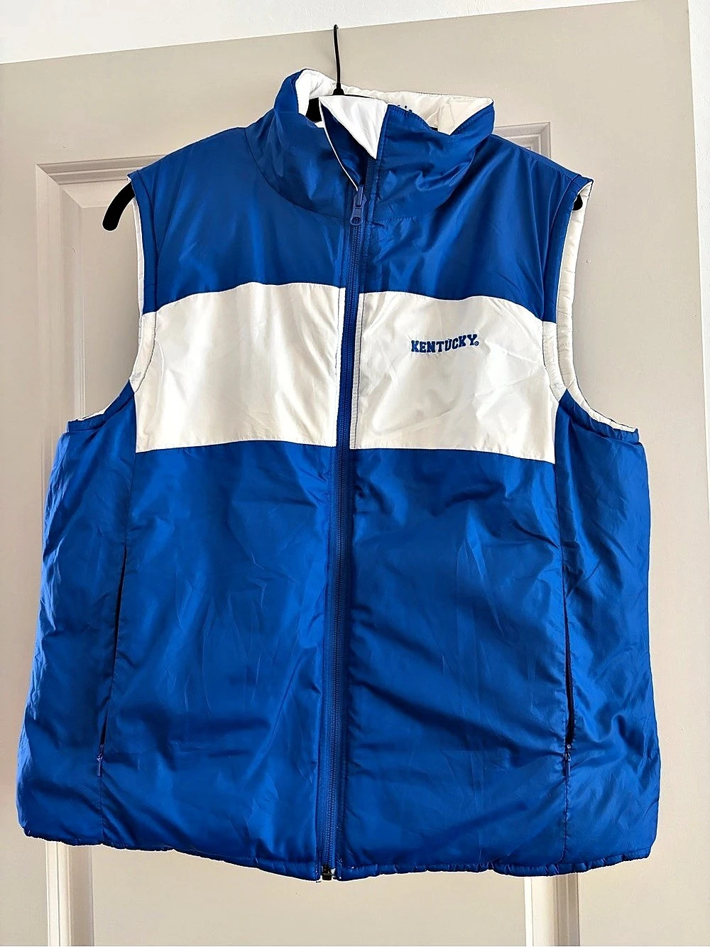 Columbia Kentucky Wildcats Reversible Puffer Vest Blue & White
